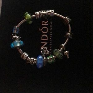 Pandora bracelet with charms